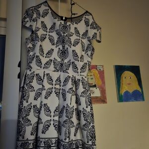 Black and White Patterned Dress